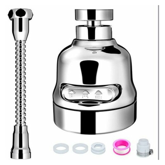Perlerare - Kitchen Sink Faucet Spray Head, 360° Rotating Splash Proof Faucet Extension with Hose, Best Faucet Filter and Water Saving