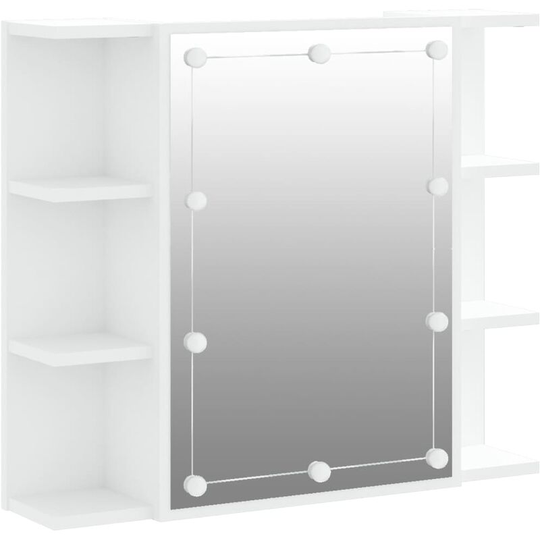 Vidaxl - Mirror Cabinet with led White 70x16.5x60 cm White