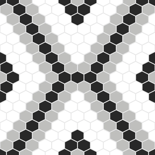 Leyton 30.48 x 30.48 cm Cement Tile in Black/White