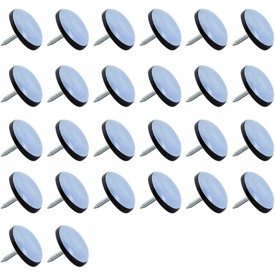 Teflon pads, 26 pieces ski slighteness ski slightest Ø 25 mm teflon furniture skills, professional furniture skating skating pads with nails, ski