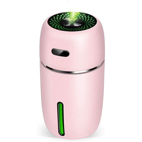 Sunflowergb - usb Car Humidifier, 200ml Mini Portable Humidifier Air Purifier with 7 Colors led Night Light, Car Office Bedroom, etc. (pink) 1 piece