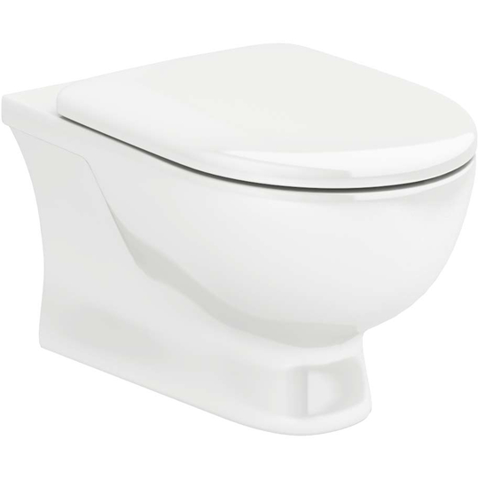 Wholesale Domestic - Monza Rimless Wall Hung Toilet Pan with Soft Close Toilet Seat