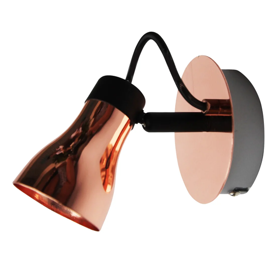 Wendin 1 - Light Copper Wall Spotlight