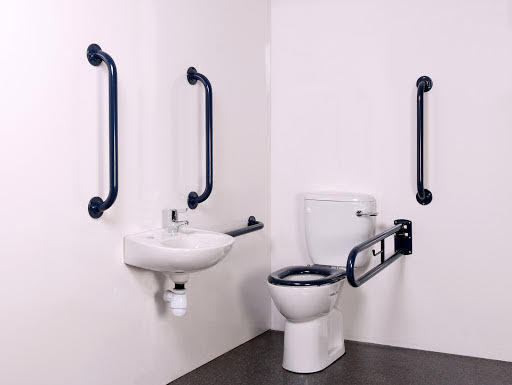 Nymas NymaPRO Close Coupled Doc M Pack Dark Blue Grab Rails Exposed Fixings - DM200K/DB