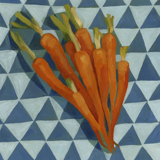 Geo Veggies III by Emma Scarvey - Wrapped Canvas Painting