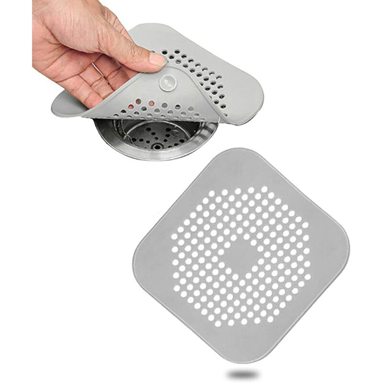 2 pcs Silicone Drain Cover, Kitchen Sink Strainer with Suction Cup, Bathtub Drain Cover Filter, Kitchen and Bathroom Sink Strainer