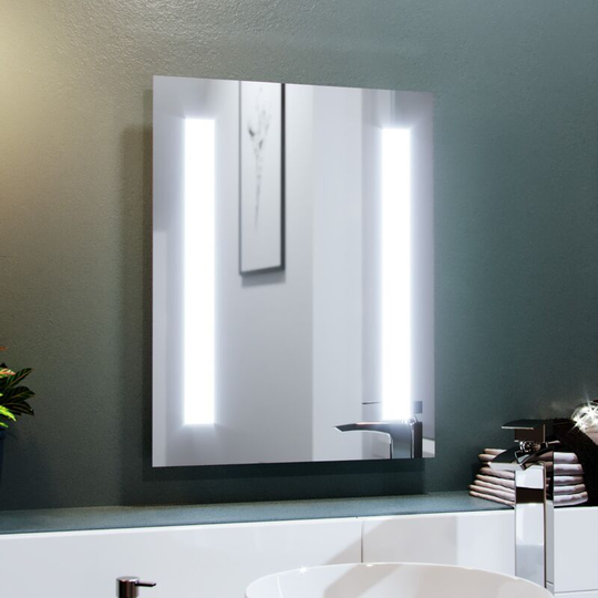 Neshome - Dual Bar led 390 x 500mm Battery powered Bathroom Mirror