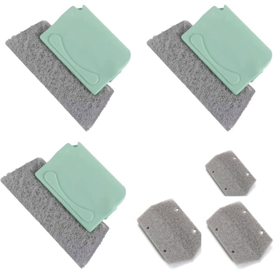 3 pieces of magic tool for cleaning the window slot Brush the window slot Cleaning tool Brush the window slot 10 pieces of cleaning cloth (green)