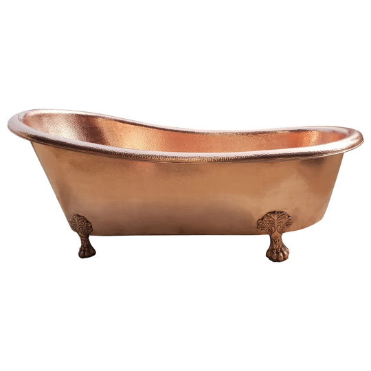 Copper Bathtub 1730 mm x 710 mm Clawfoot Single Ended Bathtub