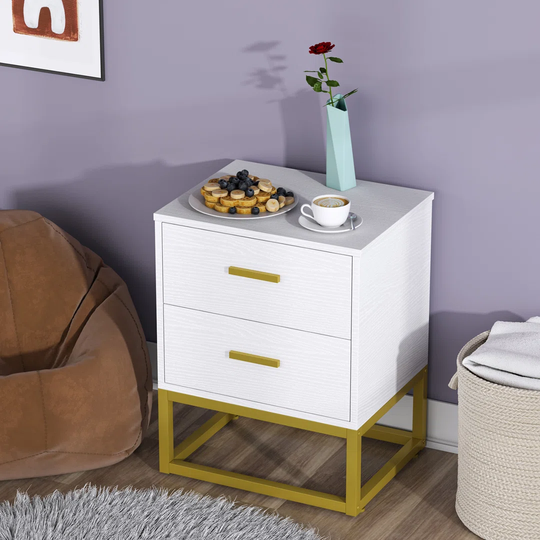 Accord 2 Drawer Bedside Table