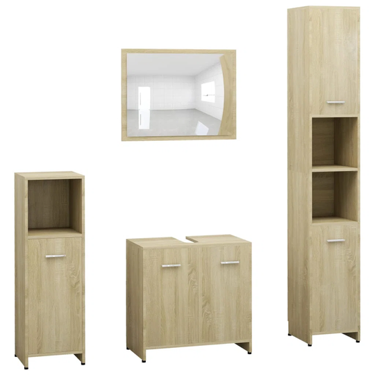 Gendry 183.5Cm W x 183.5Cm H Free-Standing Bathroom Cabinet