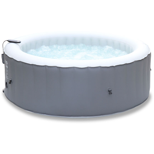 Round inflatable hot tub MSpa - Kili 4 grey - Ø180cm round 4-person spa, pvc, pump, heater, filter, remote control - Grey