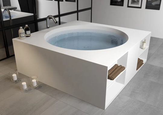 Island Bathtub In Solid Surface RIHO TARRAGONA 170X170 Cm