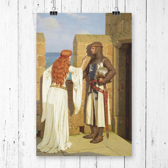 'The Shadow' by Edmund Leighton Graphic art