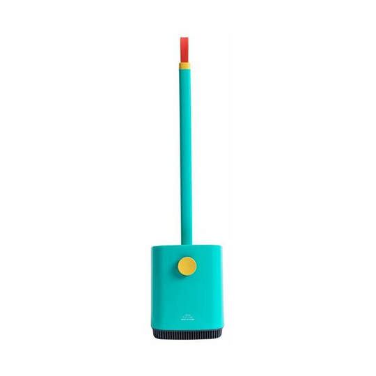 Toilet brush set, toilet cleaning brush, dead angle toilet brush, long-sleeved soft-haired toilet brush with base (green)