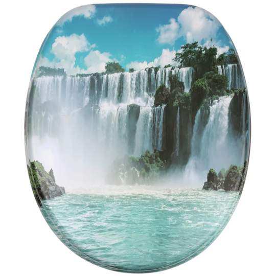Waterfall Soft Close Elongated Toilet Seat