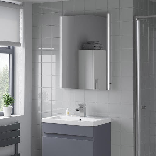Artis Umbra LED Bathroom Mirror with Demister Pad 800 x 600mm - Mains Power
