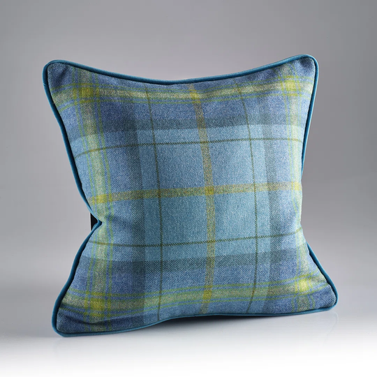 Hagedorn Feathers Tartan Scatter Cushion with Filling