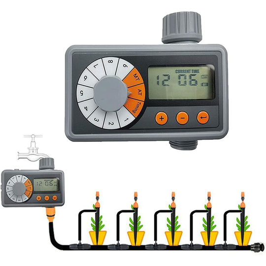 Perlerare - RoseFlower Automatic Watering Timer, Programmable Digital Hose Faucet Timer Smart Sprinkler with Rain Sensor for Farm Garden Lawn Flower