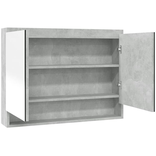 Vidaxl - Bathroom Mirror Cabinet 80x15x60 cm mdf Concrete Grey Grey