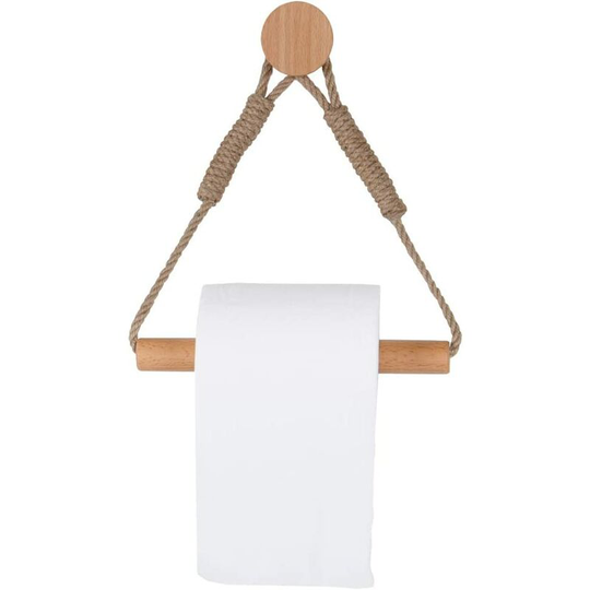Vintage hemp rope toilet paper holder for bathroom-Style b