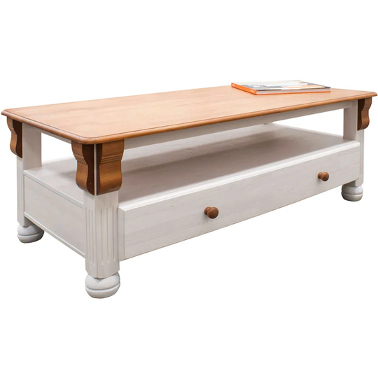 Raybon Solid Wood Coffee Table with Storage