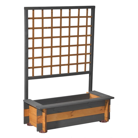 Stabler Solid Wood Planter Box With Trellis