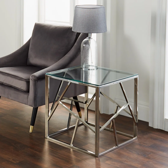 Alapaha Geometric Side Table