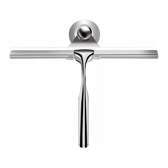 Shower Raclette, Stainless Steel Scraper, With Replaceable Wiper Blade, Used For Bathroom Window Scraper, Used for Cleaning Bathroom Mirror Windows