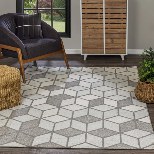 Wilkerson Machine Woven Grey Rug