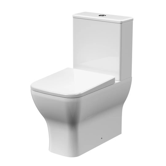 Close Coupled Toilet with Dual-Flush and Soft Close Seat