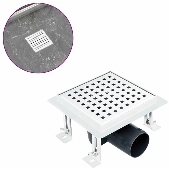 Vidaxl - Shower Drain 12x12 cm Stainless Steel