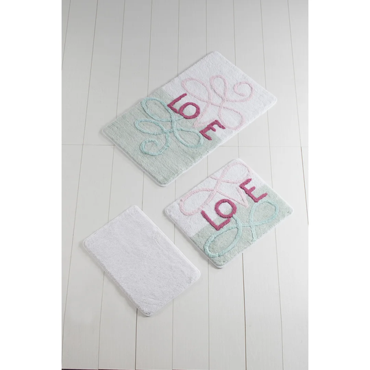 Sabornton 3 Piece set Rectangle Bathmat