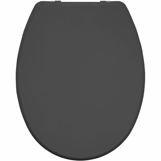 Traditional Toilet Seat Slate Grey Bathroom Round Bottom Fix Plastic Bemis Grey