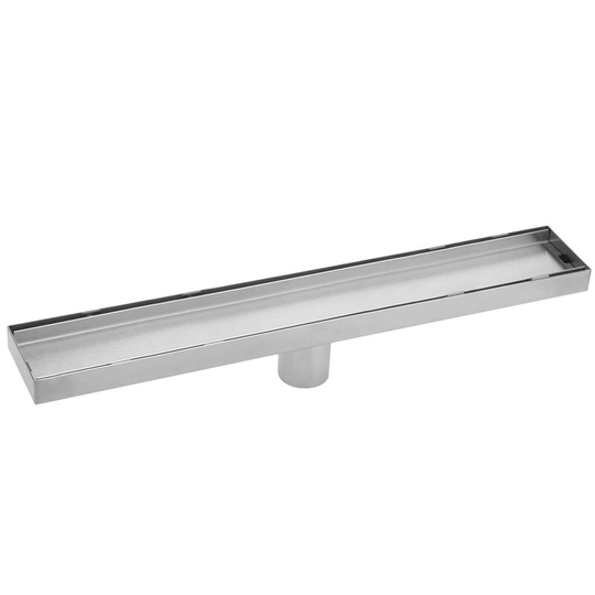 Shower drain linear channel 90cm stainless for tile insert matte - Primematik