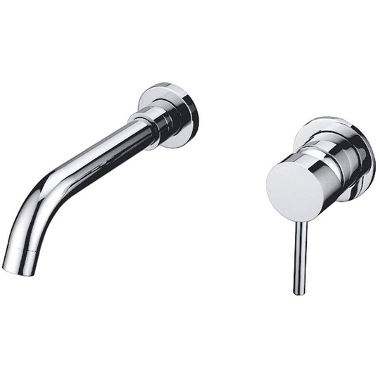 Kroos - Round chrome wall mounted basin mixer tap - Santa Maria