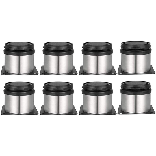 Betterlifegb - 8-room furniture feet adjustable screws included round metal stainless steel cabinet leg table feet cabinet foot adjustable height for