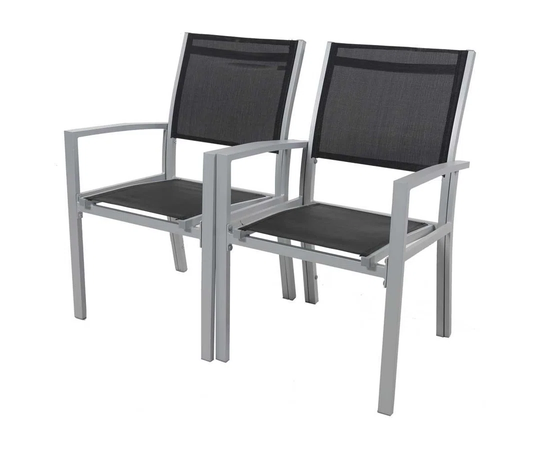 Leary Armchair in Silver/Black