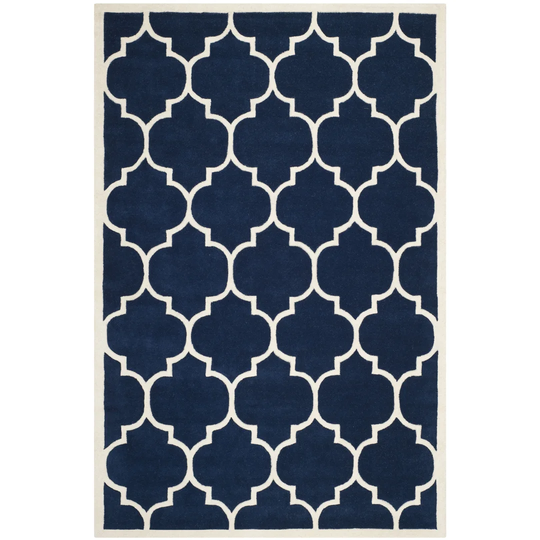 Imogen Hand-Tufted Dark Blue/Ivory Rug