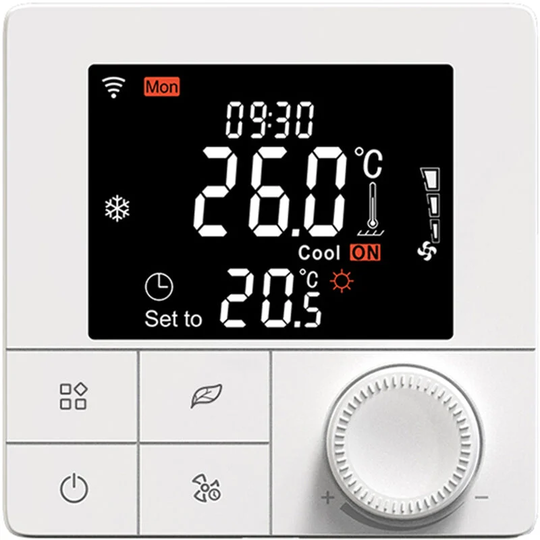 Superseller - Thermostat WIFI/485 Modbus 2.8 Inch lcd Display Intelligent Programmable Thermostat, Fan Coil for 4 Pipe System - Fan Coil for 4 Pipe