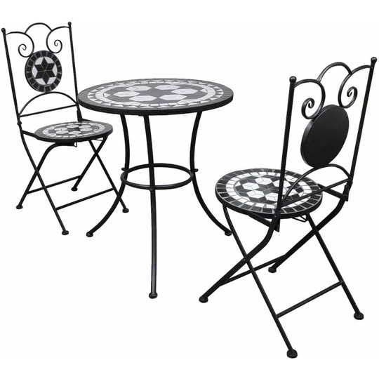 Castaneda 2 Seater Bistro Set by Dakota Fields Black