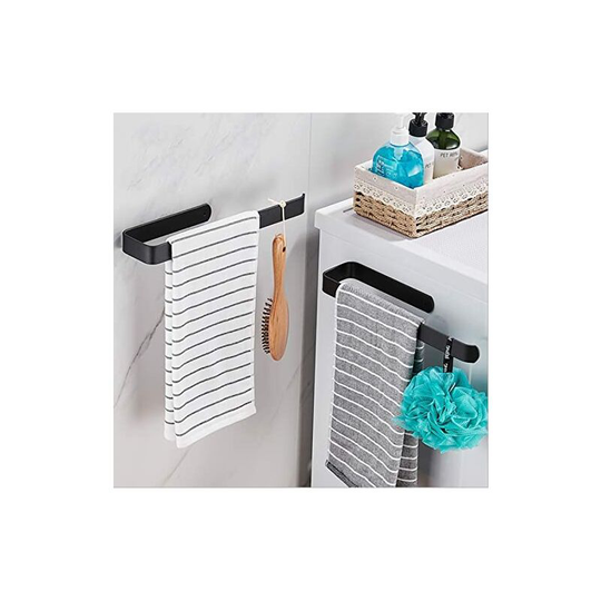 Bathroom Towel Rack, Set of 2 Wall Mounted Towel Bars, Self Adhesive, Kitchen