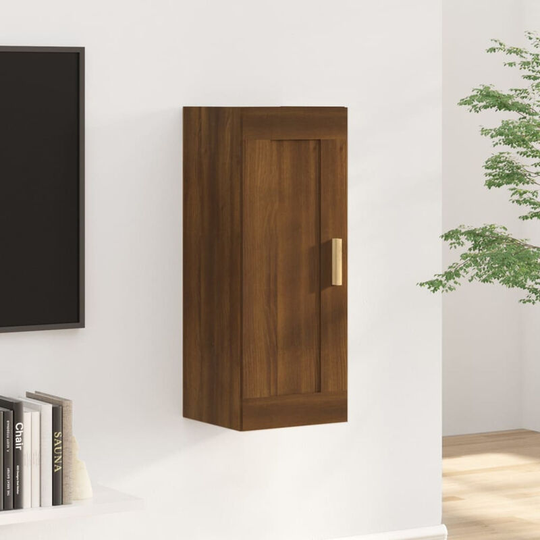 Wall Cabinet Brown Oak 35x34x90 cm Engineered Wood
