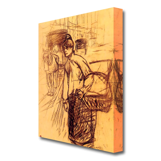 Study For the Washing Machine by Henri de Toulouse-Lautrec - Painting Print on Canvas