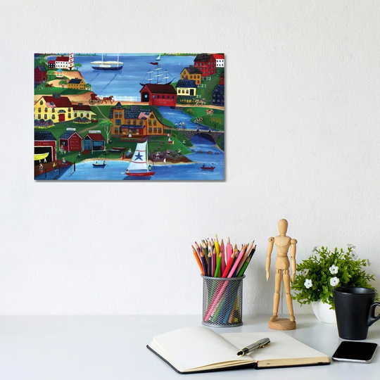 Fishermans Cove by Cheryl Bartley - Graphic Art Print on Canvas
