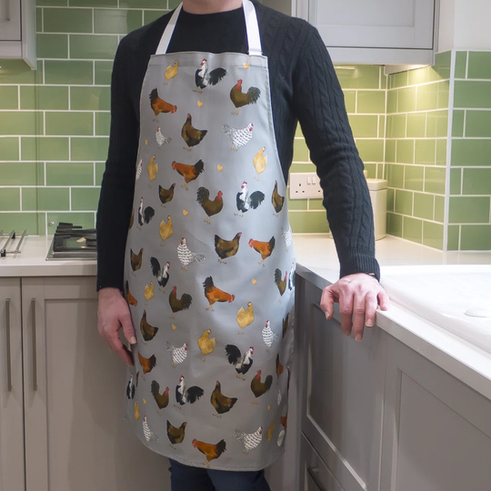 Illustrated Chicken Cooking Kitchen Apron