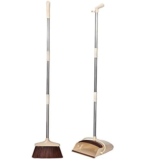 Hilaria 2 Piece Long Handle Broom and Dustpan Set
