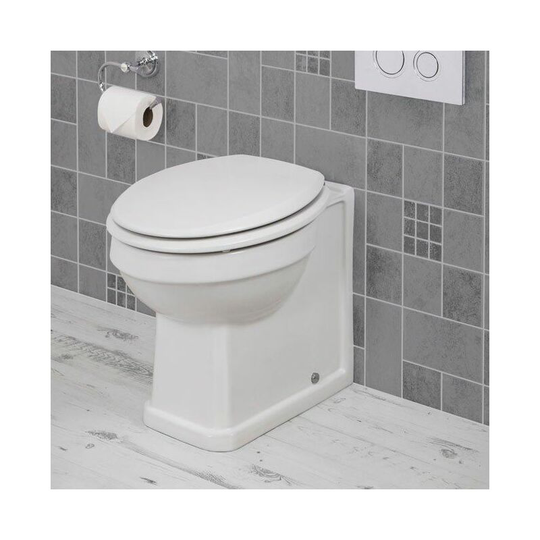 Parklane - Traditional Bathroom Back to Wall Toilet wc Pan Soft Close Ceramic Gloss White - White