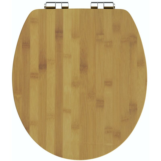 The Bath Co. bamboo toilet seat with top fixing soft close quick release hinge - Bamboo