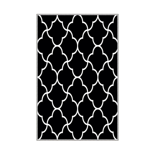Leia Flatweave Black/White Rug
